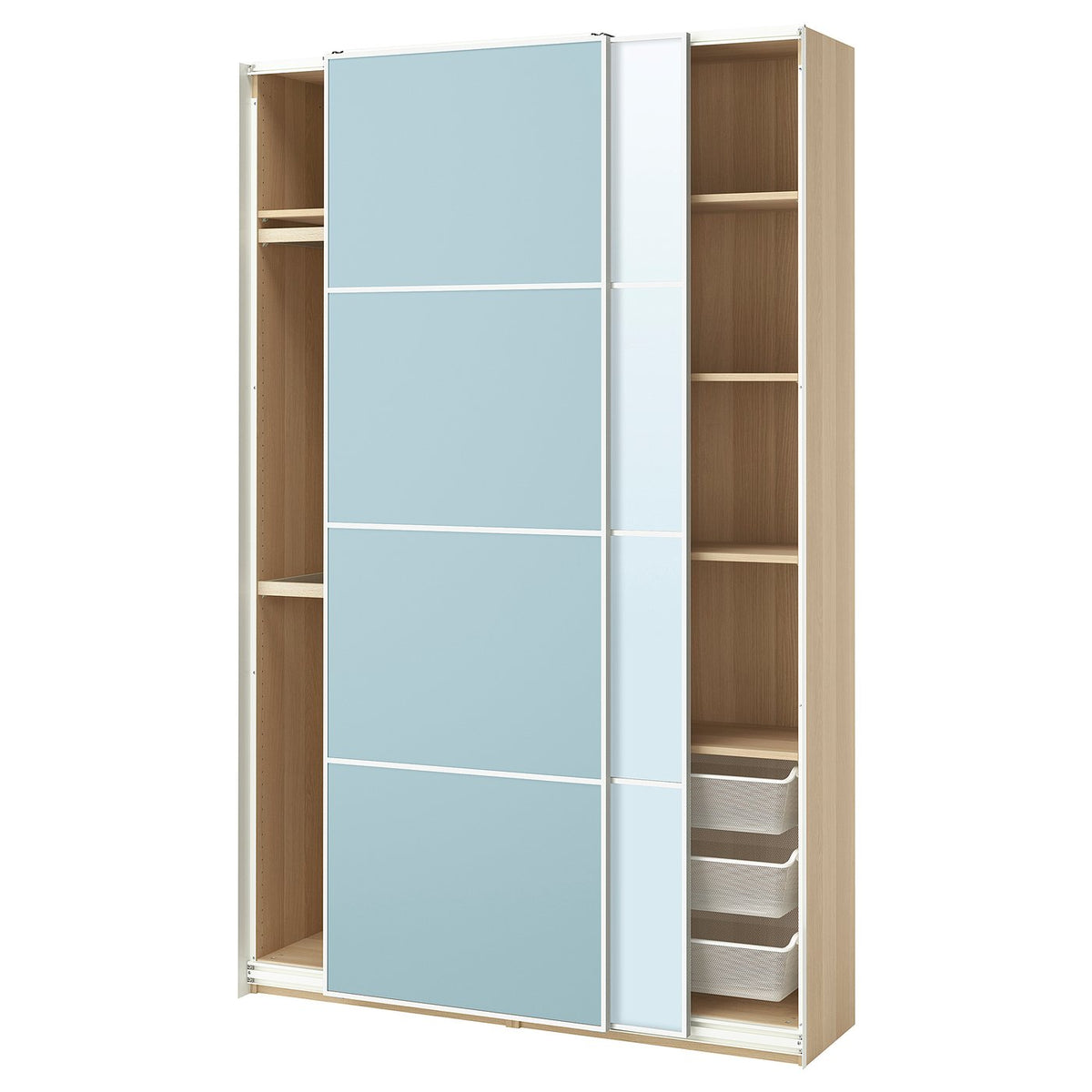 PAX / MEHAMN/AULI wardrobe with sliding doors