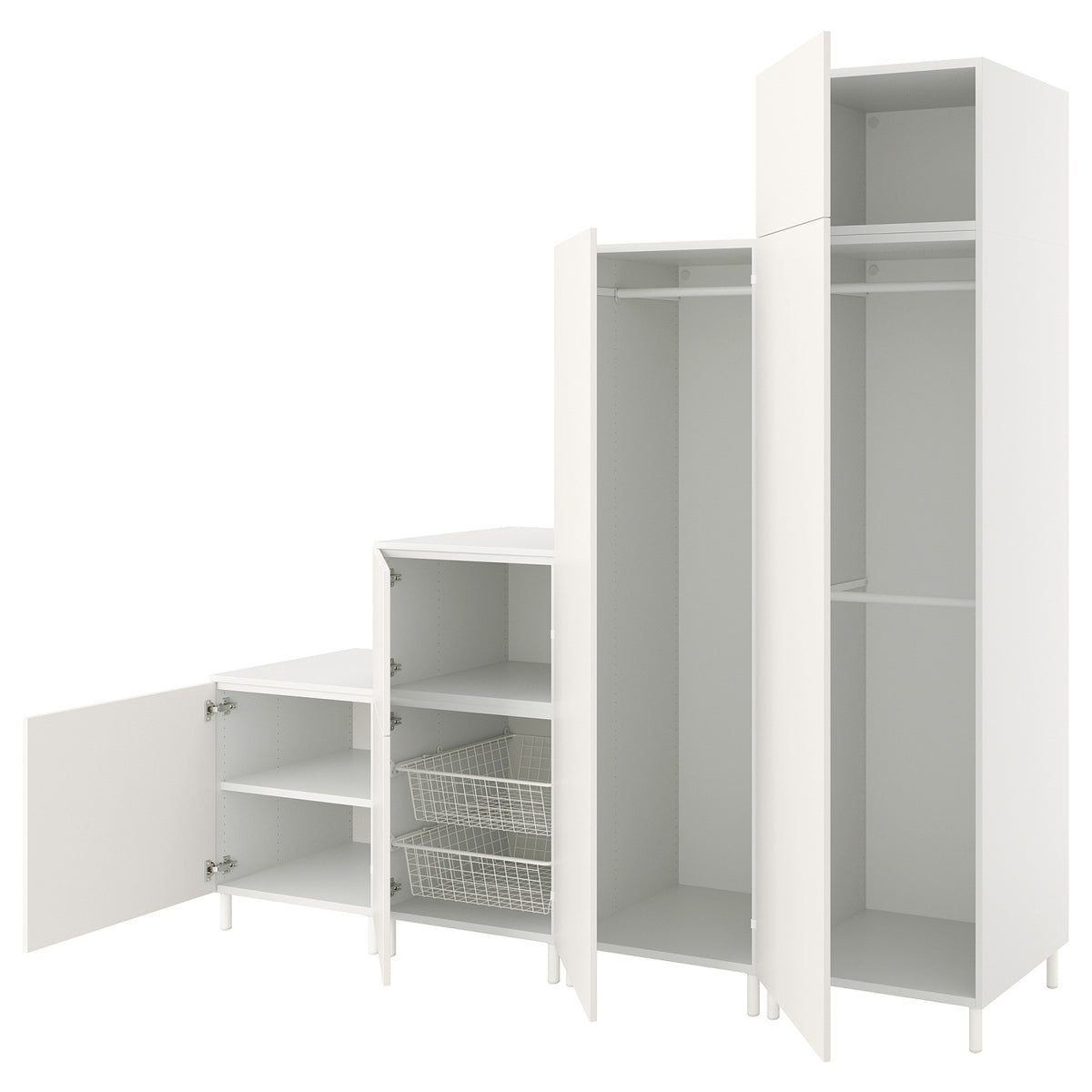 PLATSA wardrobe w 6 doors, 240x57x231 cm