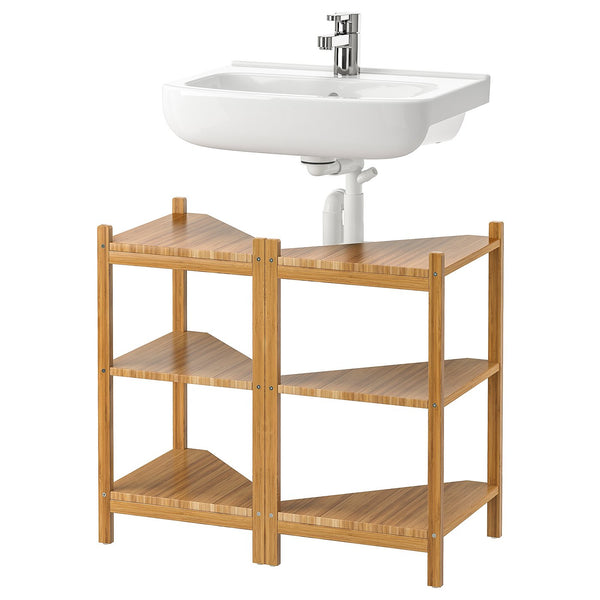 RÅGRUND / BJÖRKÅN wash-basin/corner shelf