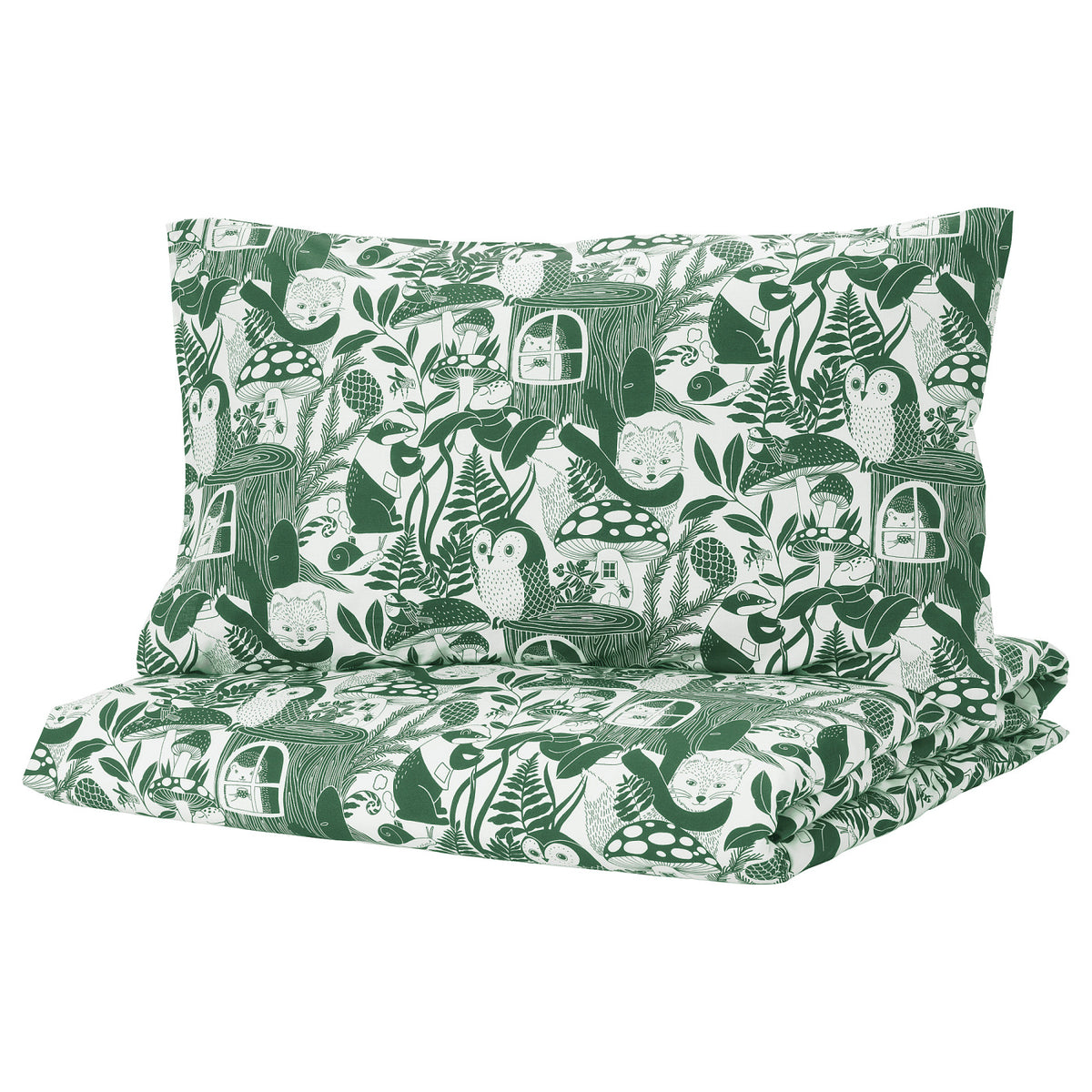 SKOGSDUVA duvet cover and pillowcase, 150x200/50x80 cm