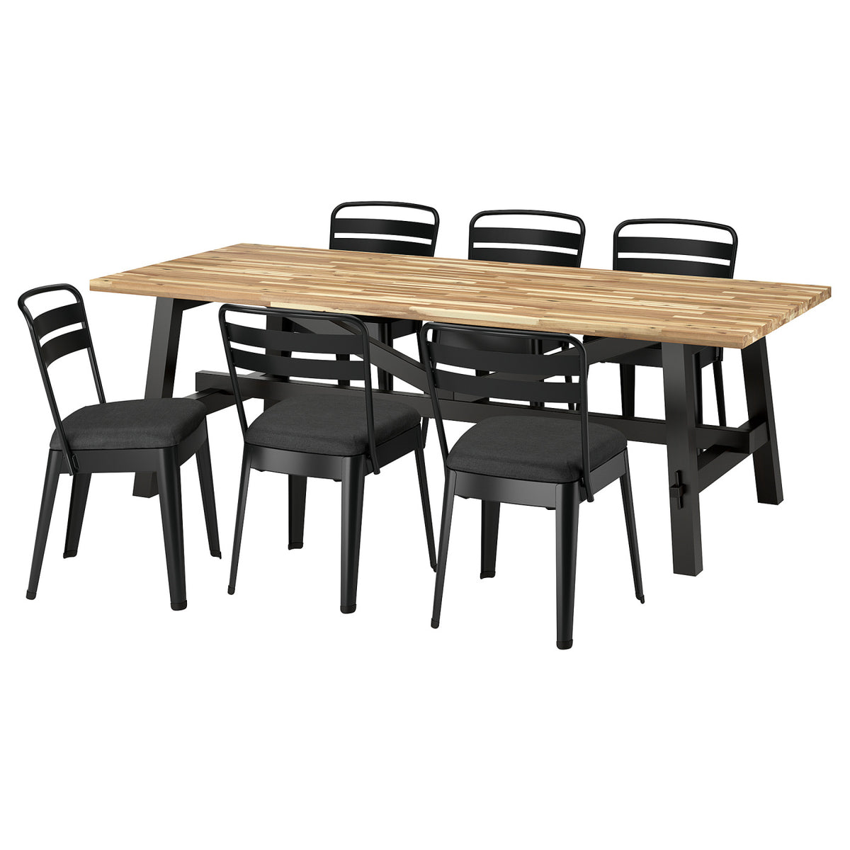 SKOGSTA / RAMSNÄS table and 6 chairs