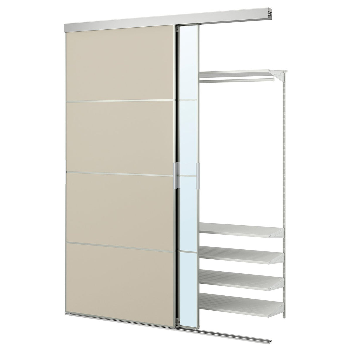 SKYTTA / BOAXEL reach-in wardrobe with sliding door