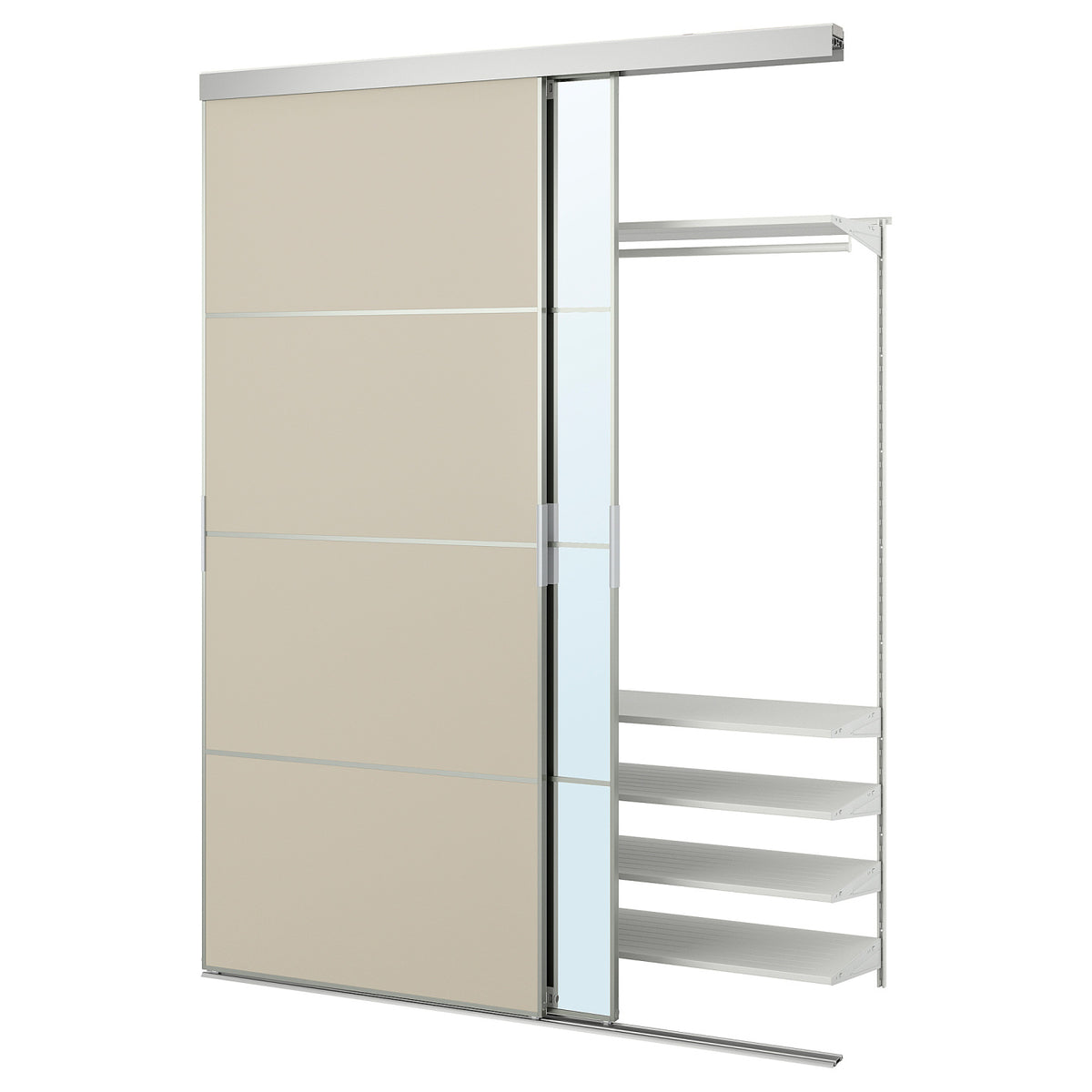 SKYTTA / BOAXEL reach-in wardrobe with sliding door