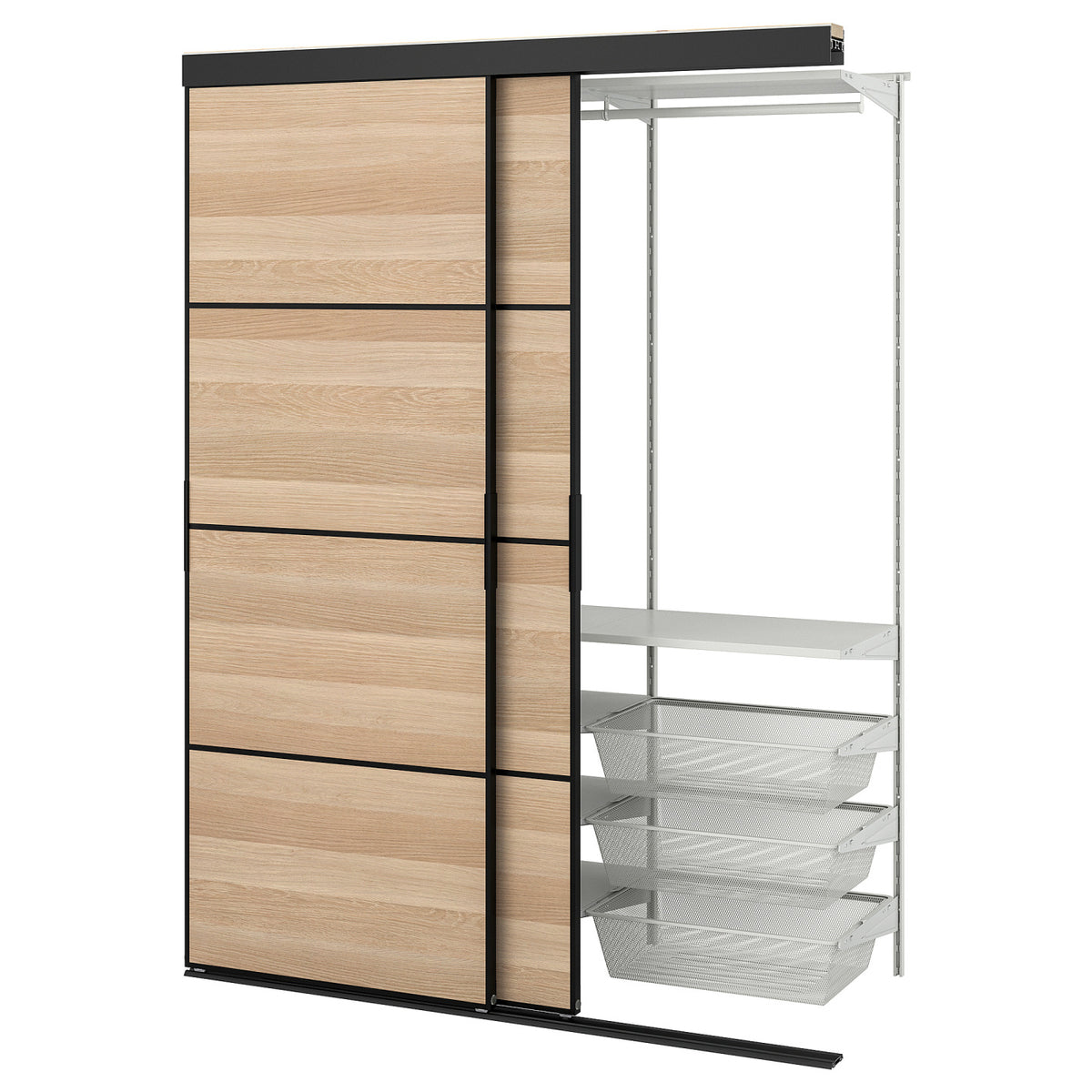 SKYTTA / BOAXEL reach-in wardrobe with sliding door