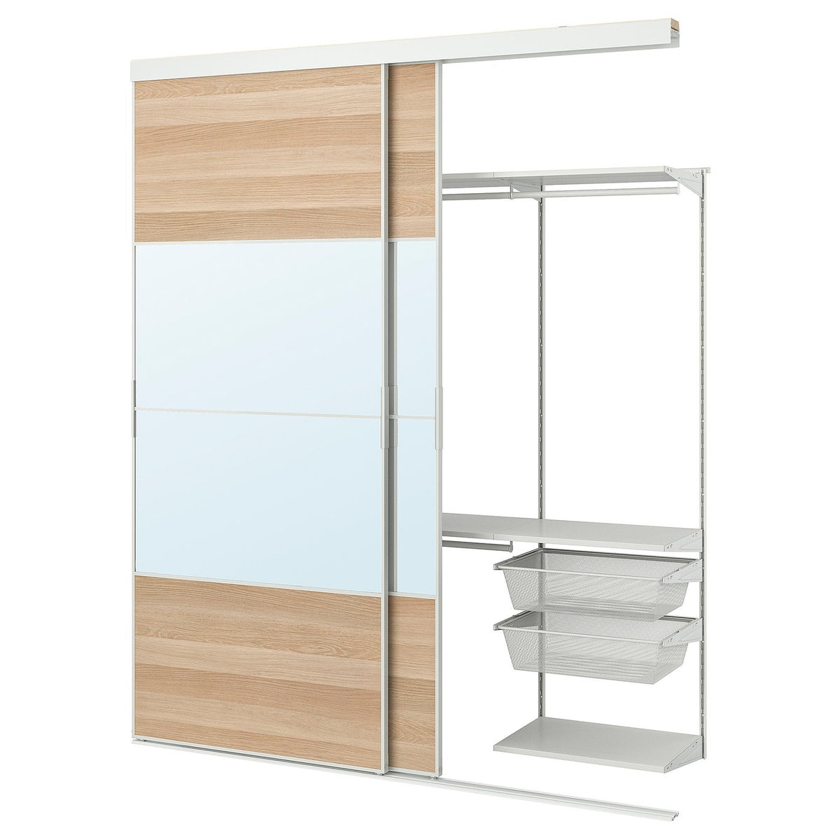 SKYTTA / BOAXEL reach-in wardrobe with sliding door
