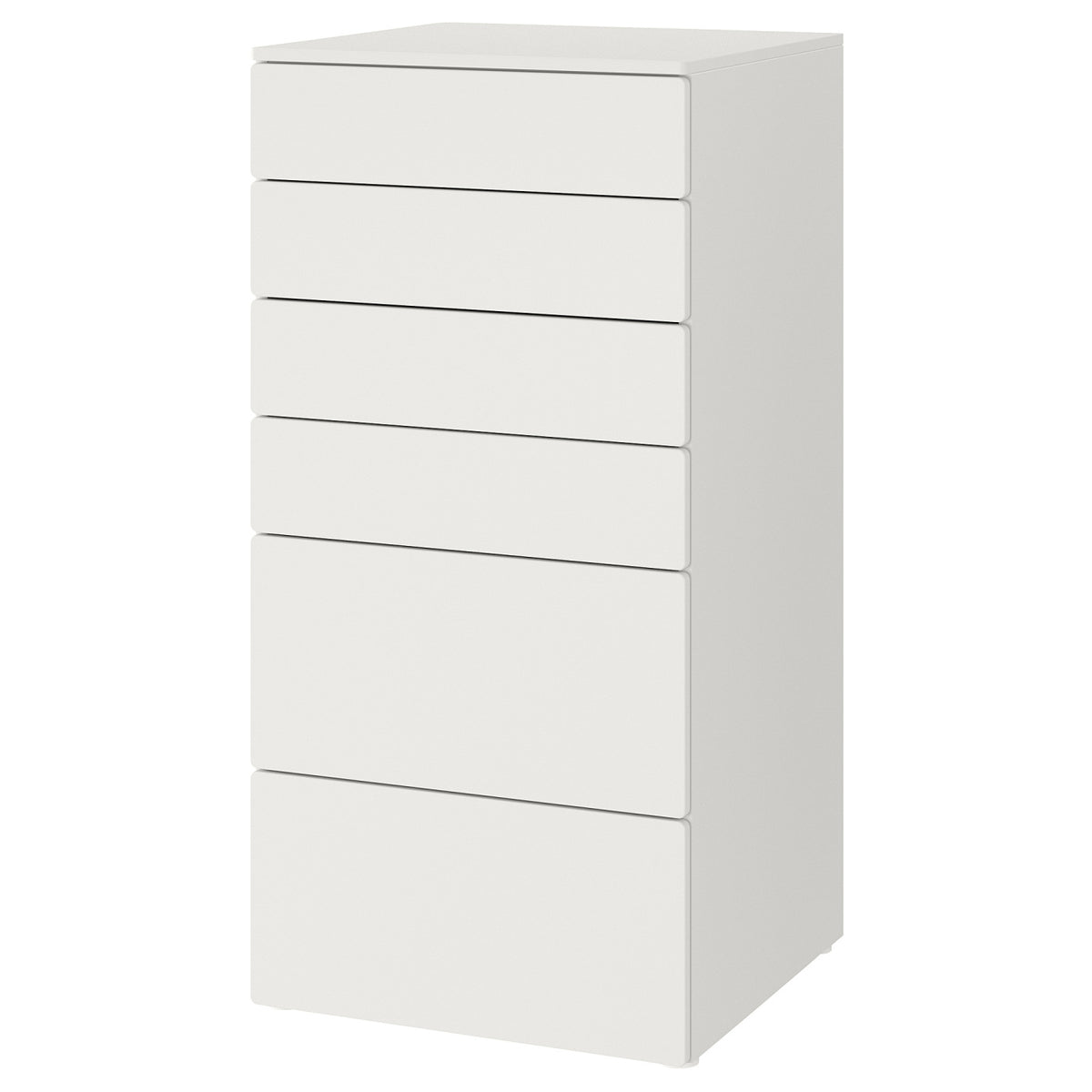 SMÅSTAD / PLATSA chest of 6 drawers, 60x57x123 cm