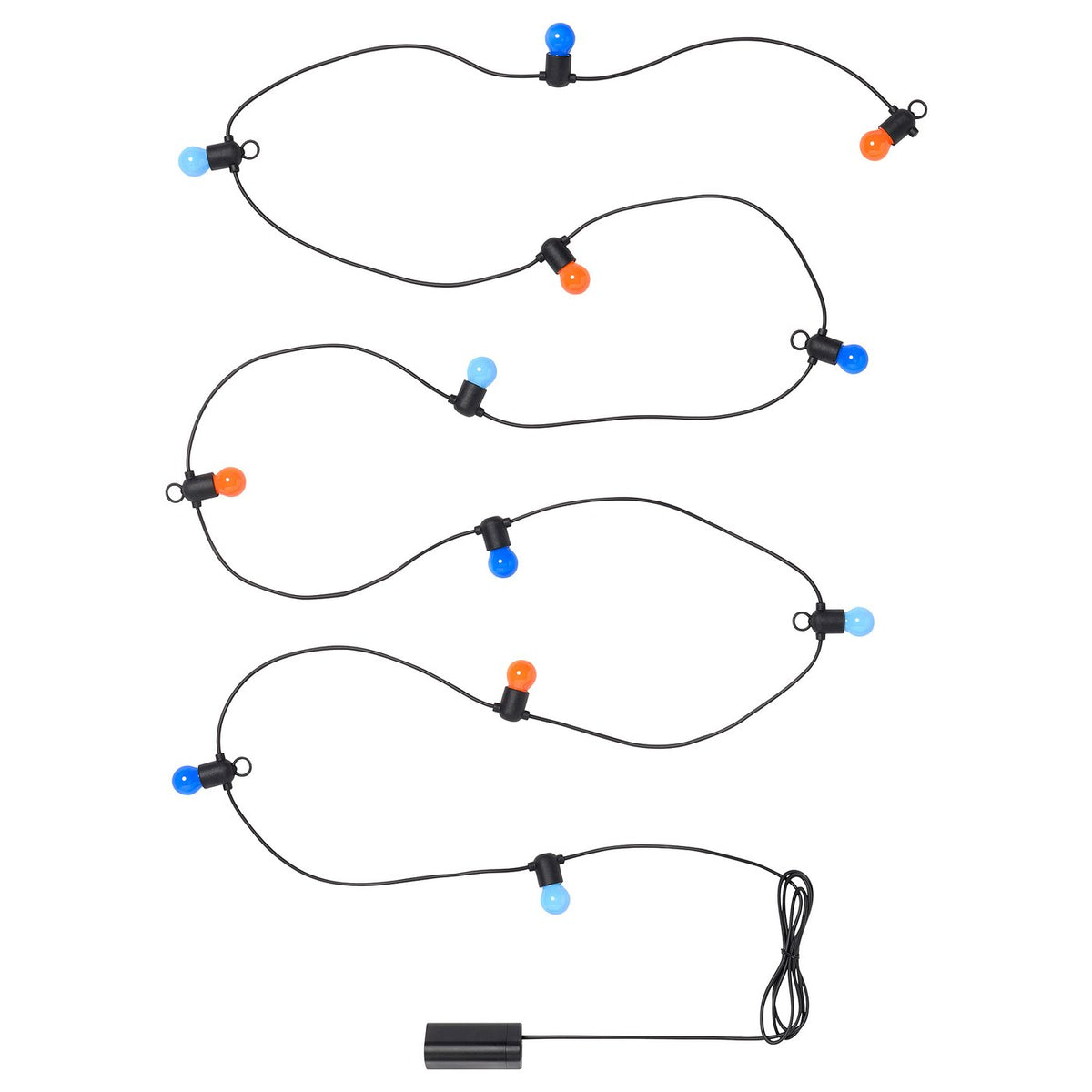SOLVINDEN LED lighting chain with 12 bulbs