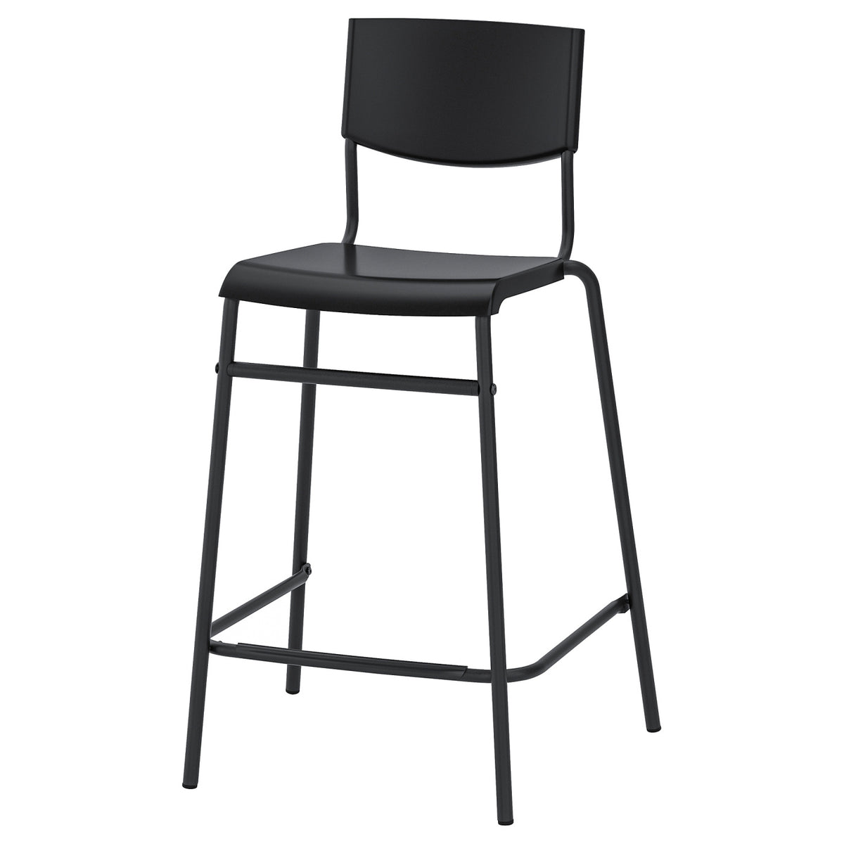 STIG bar stool with backrest, 63 cm