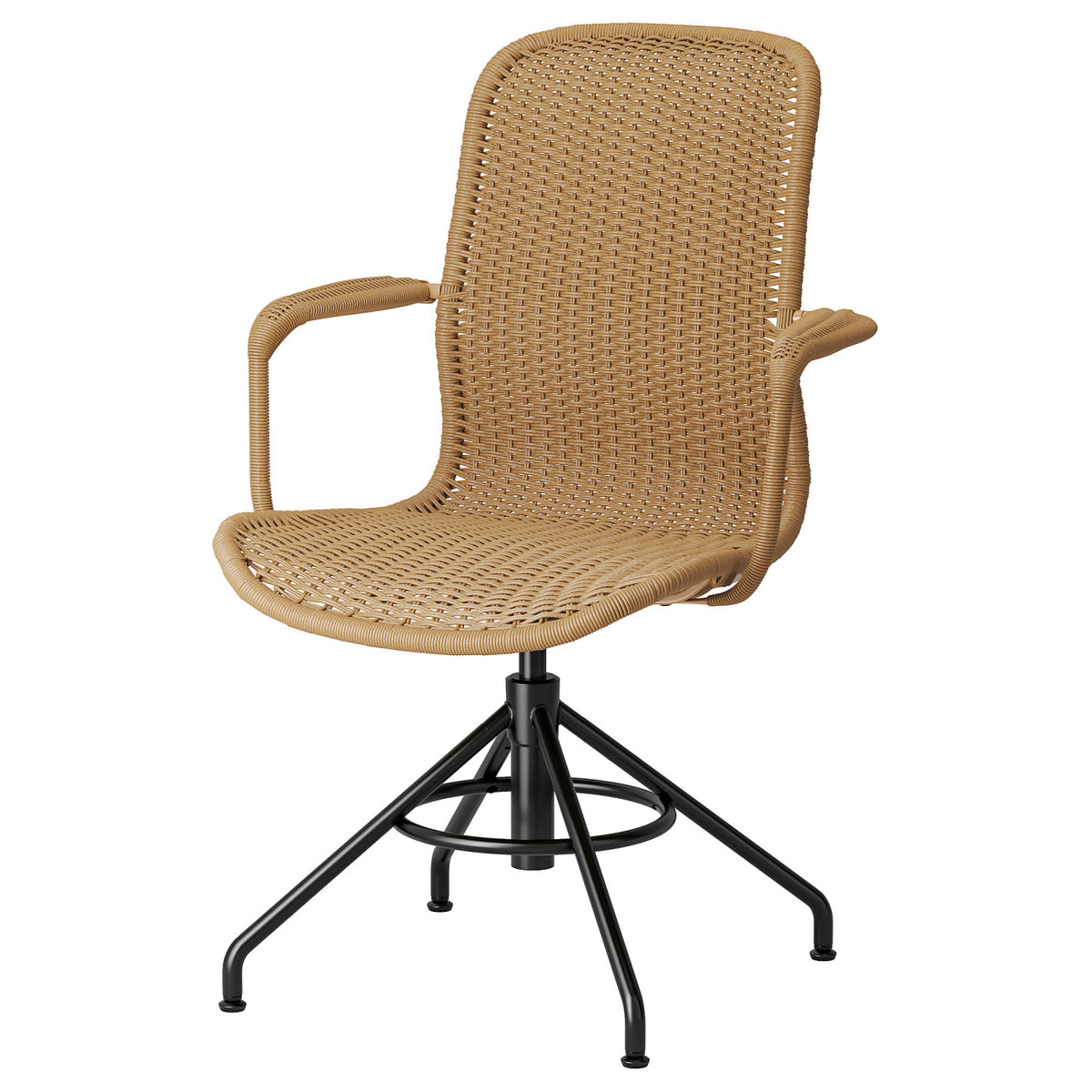 STIGBYGEL swivel chair with armrests