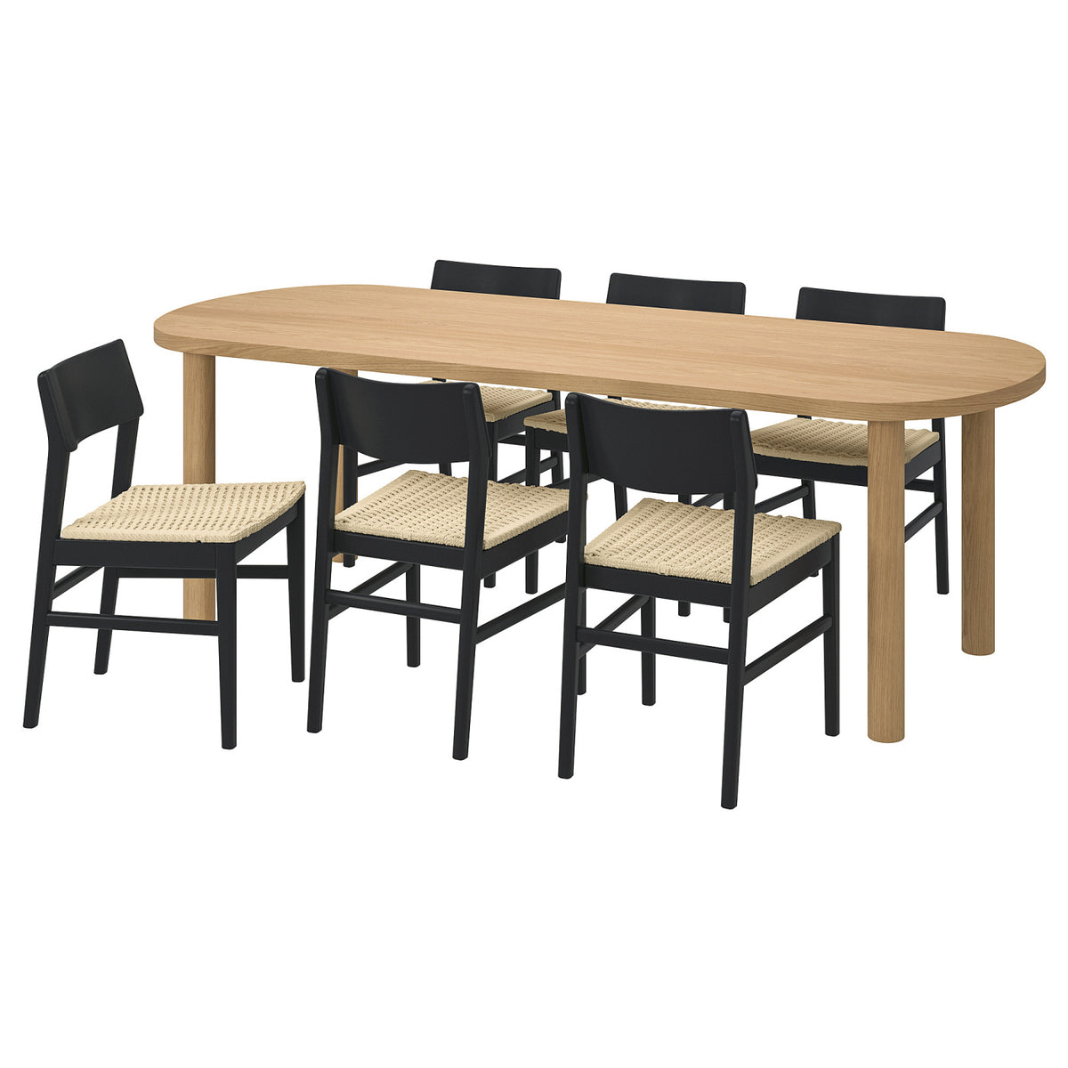 STOCKHOLM 2025 table and 6 chairs, 230x90 cm
