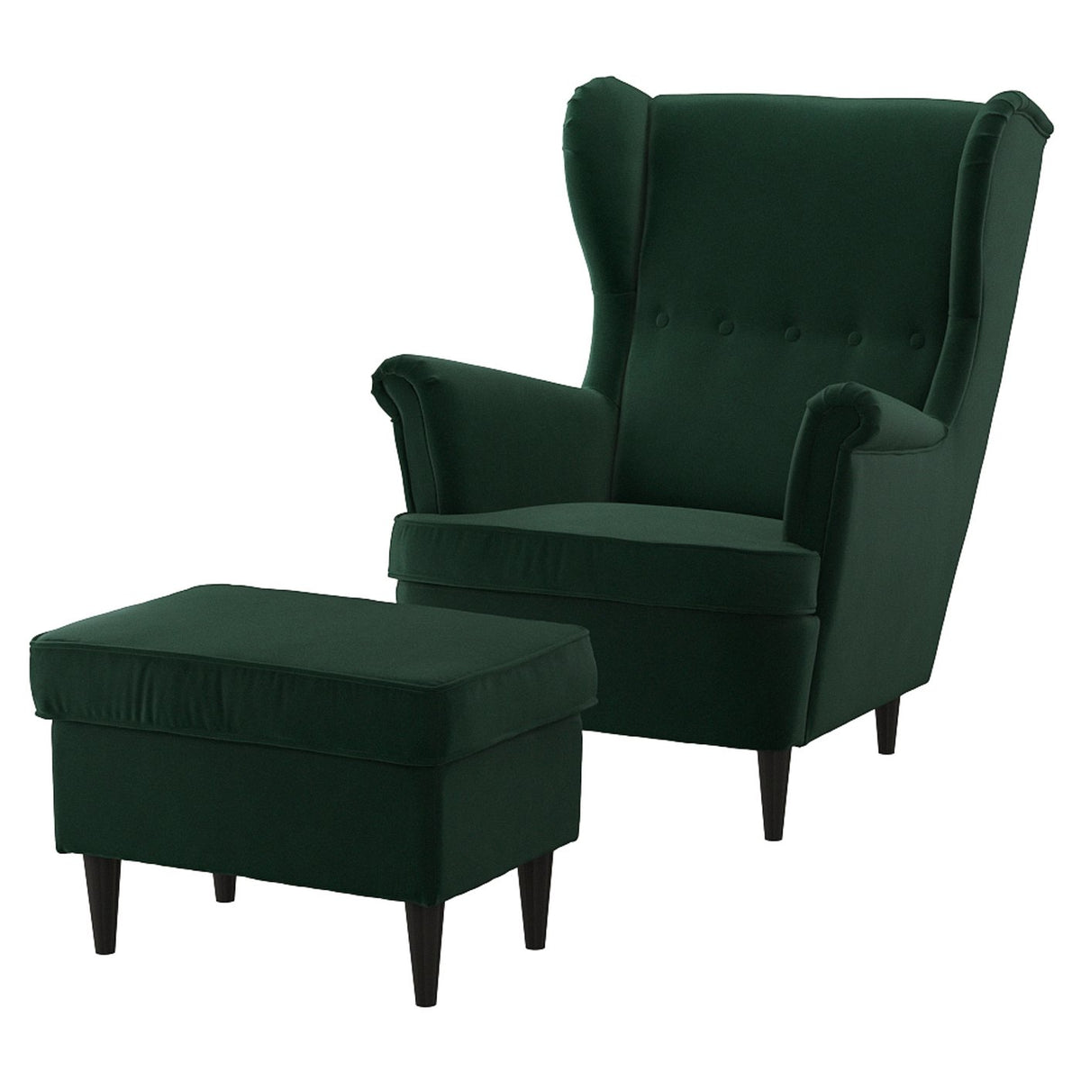 STRANDMON armchair and footstool