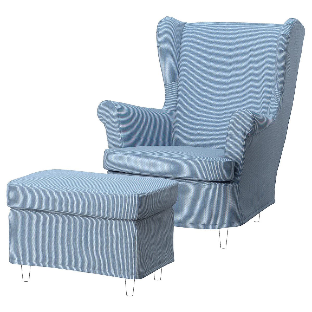 STRANDMON slipcover for armchair/footstool