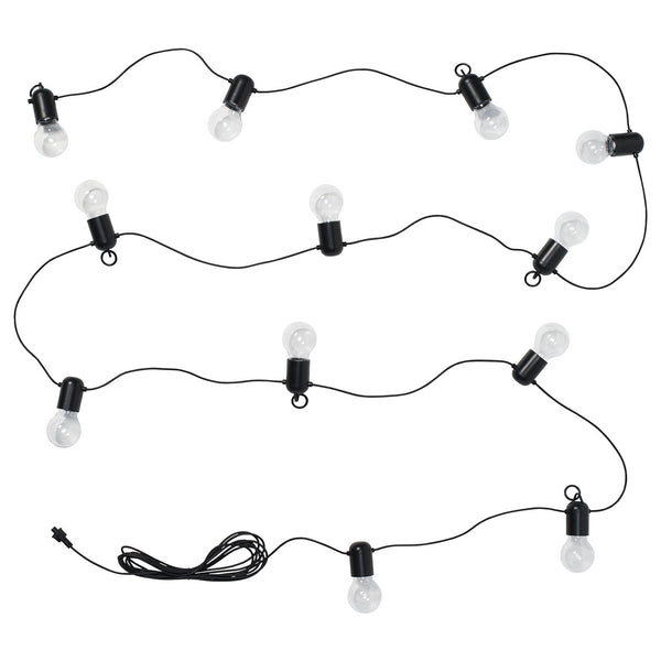 SVARTRÅ LED lighting chain with 12 bulbs