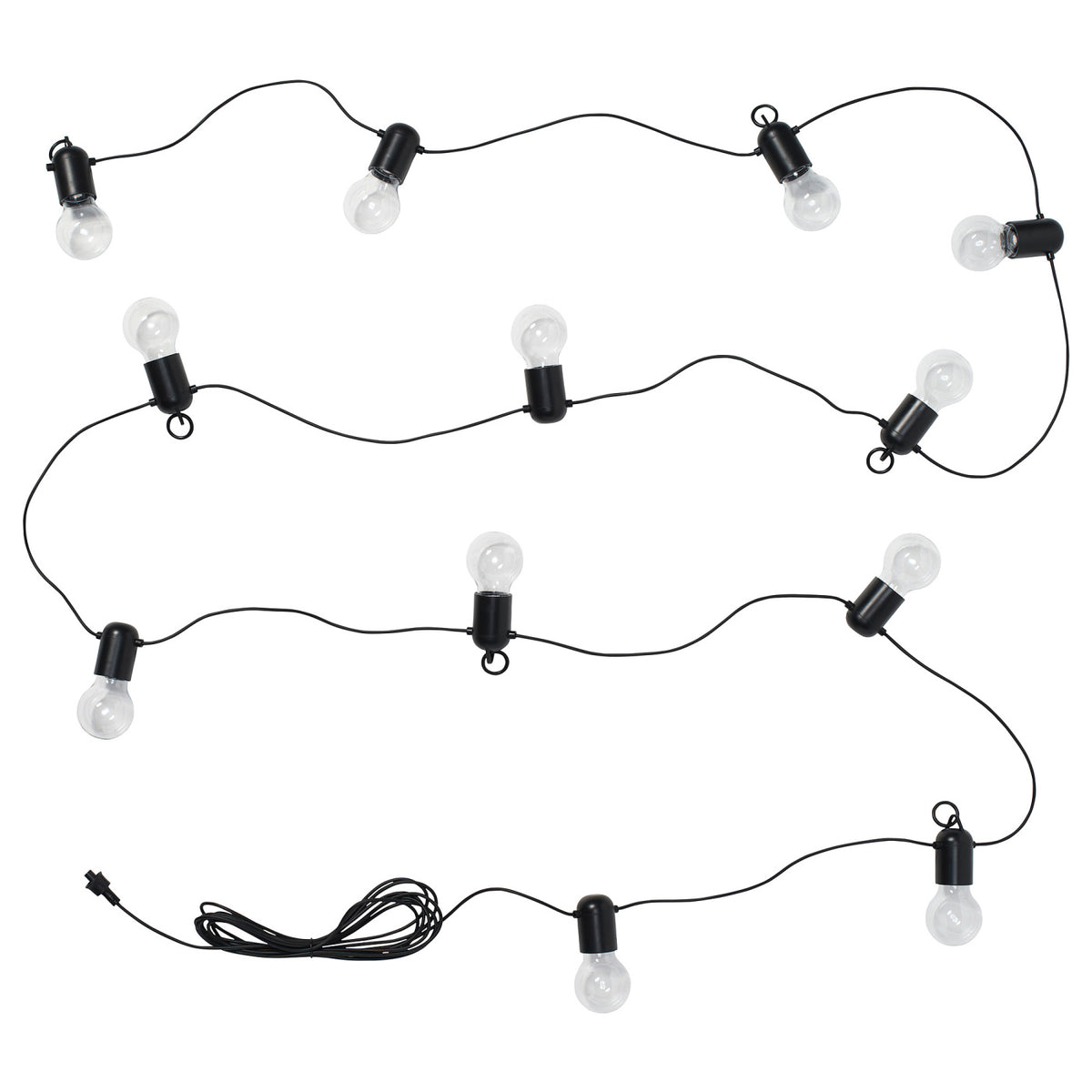 SVARTRÅ LED lighting chain with 12 bulbs