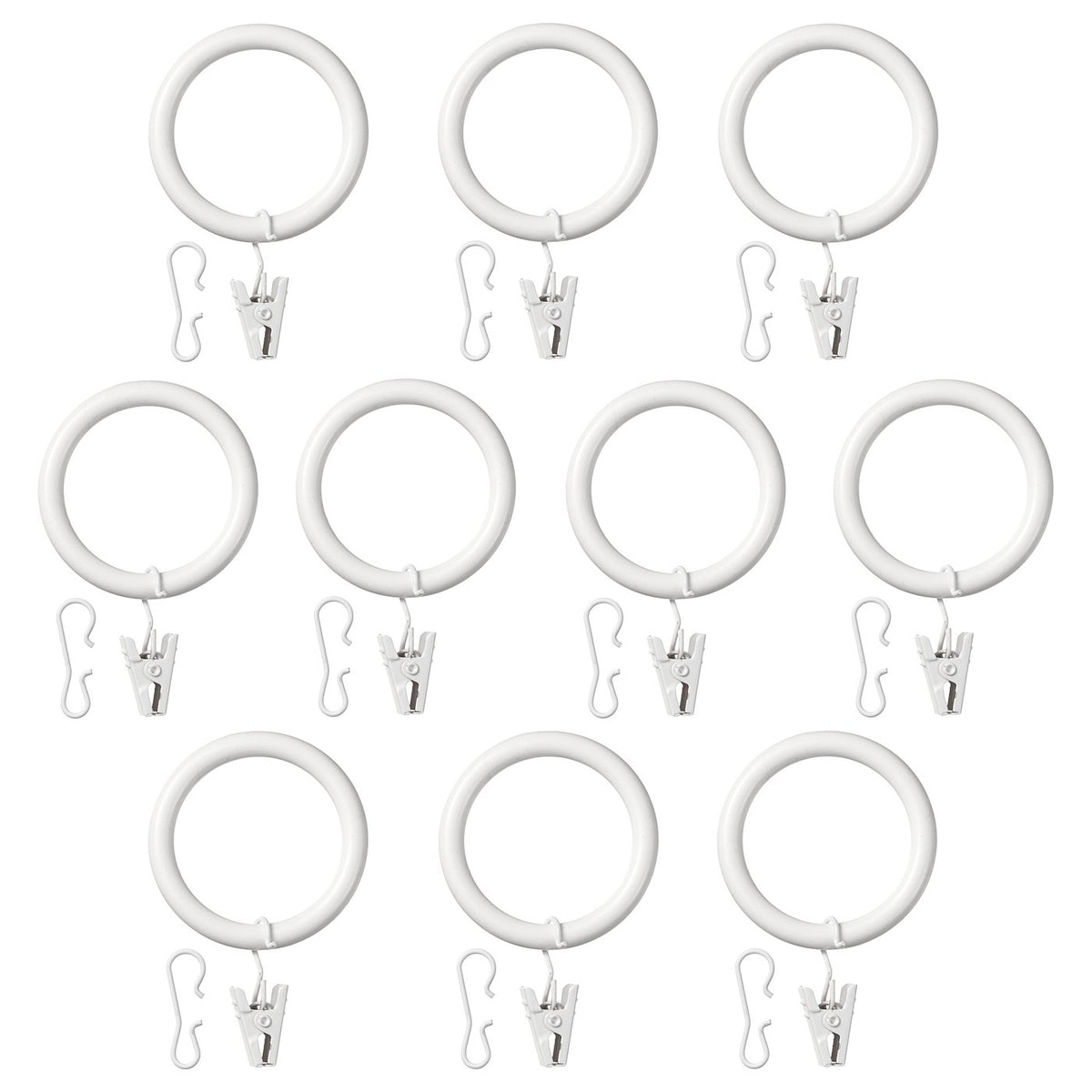 SYRLIG curtain ring with clip and hook