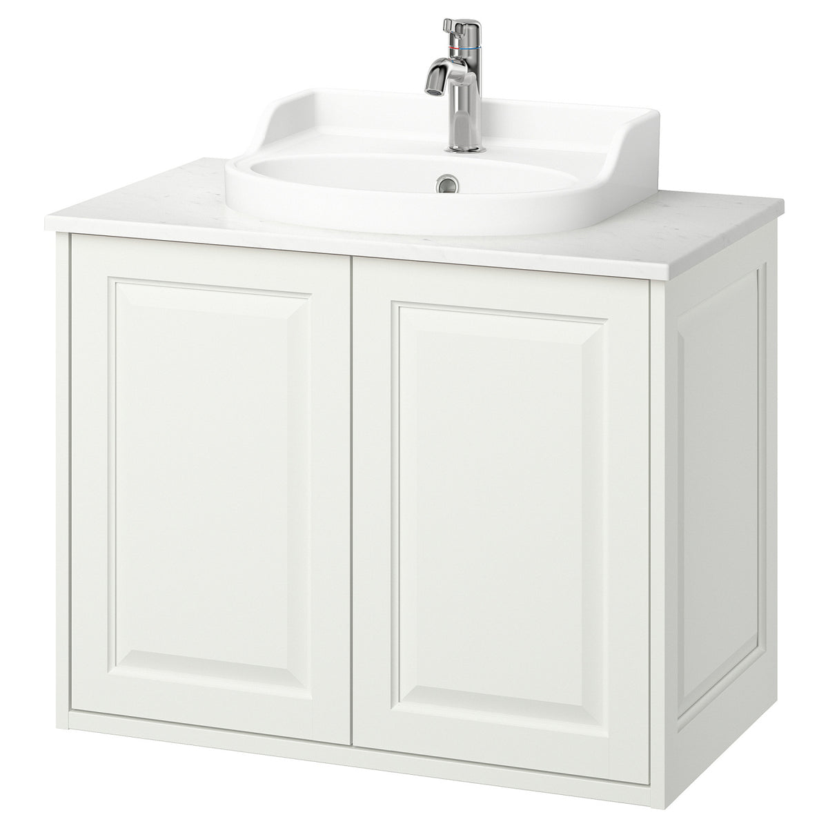 TÄNNFORSEN / RUTSJÖN wash-stnd w doors/wash-basin/tap, 82x49x76 cm