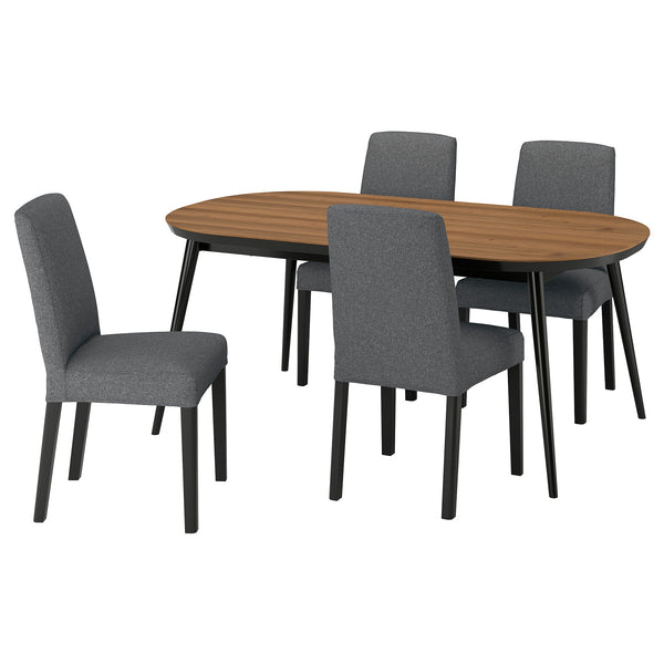 TJÄRKIL / BERGMUND table and 4 chairs, 180x100 cm