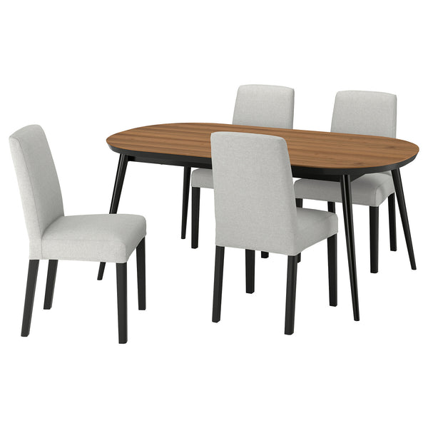 TJÄRKIL / BERGMUND table and 4 chairs, 180x100 cm