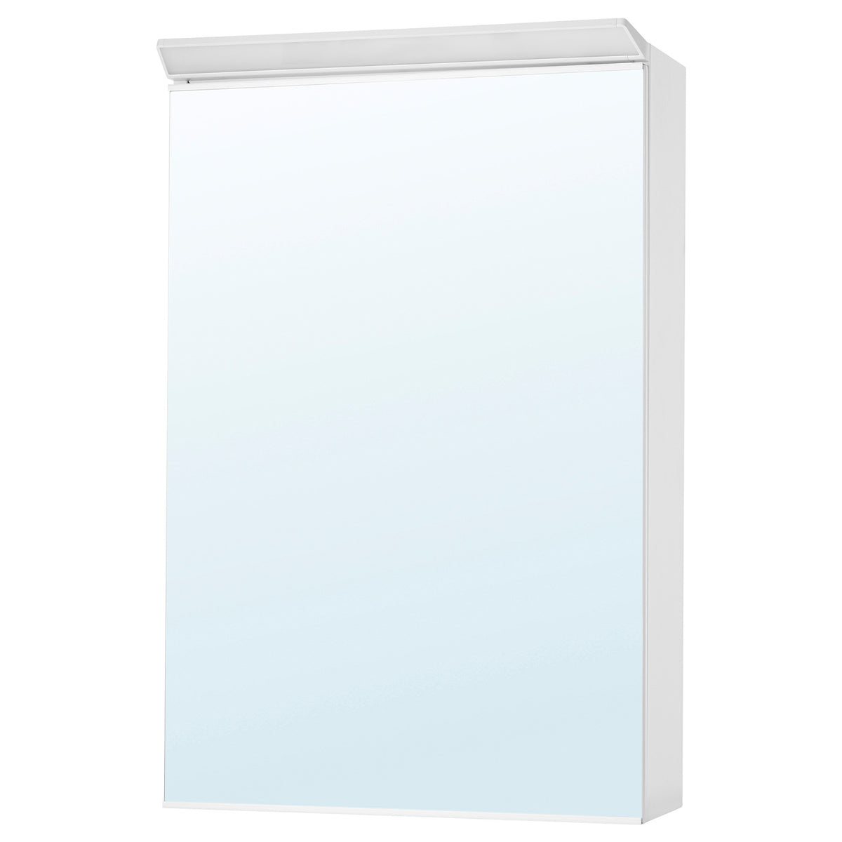 TREASJÖN mirror cab 1 door/built-in lighting