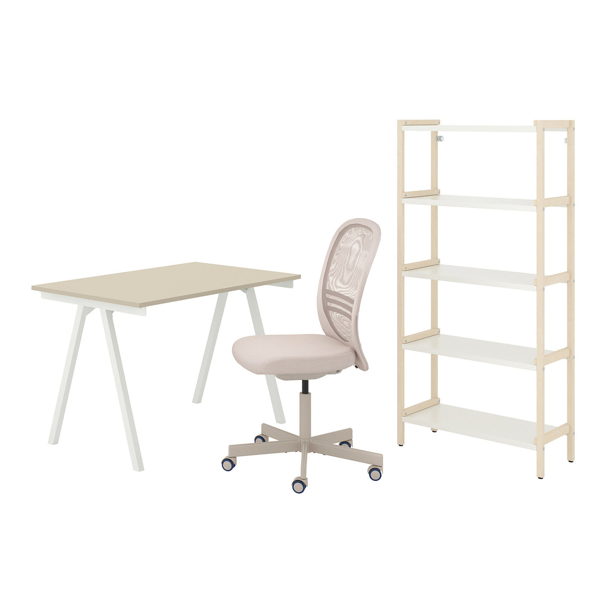 TROTTEN/FLINTAN / EKENABBEN desk and storage combination