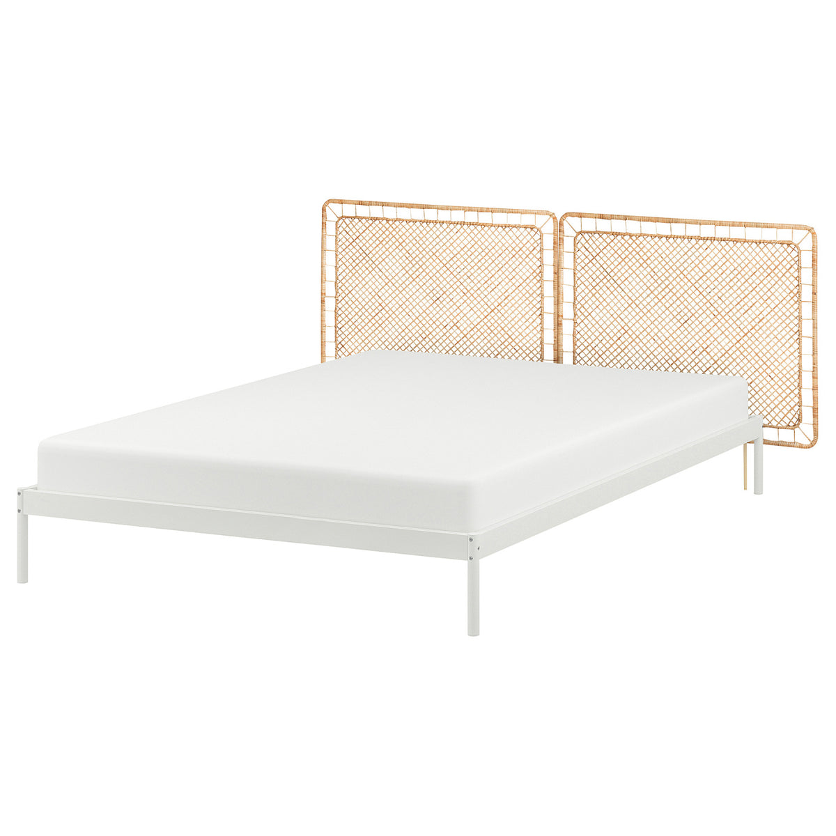 VEVELSTAD bed frame with 2 headboards, 150x200 cm