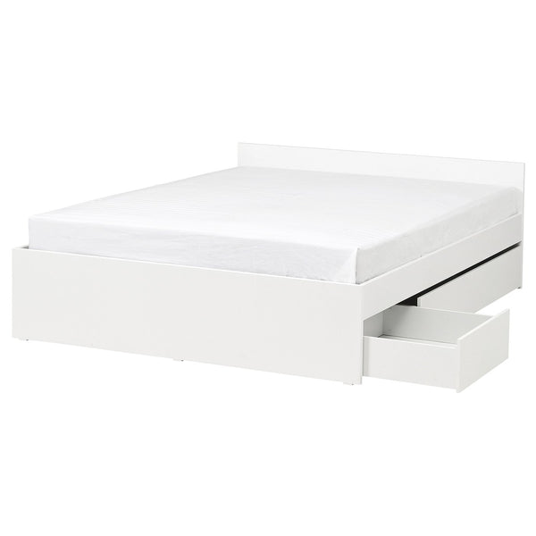 VIHALS bed frame with 2 storage boxes