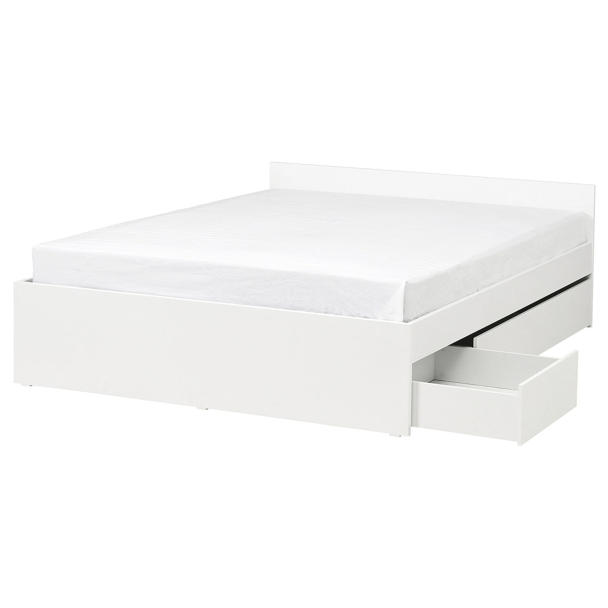 VIHALS bed frame with 2 storage boxes