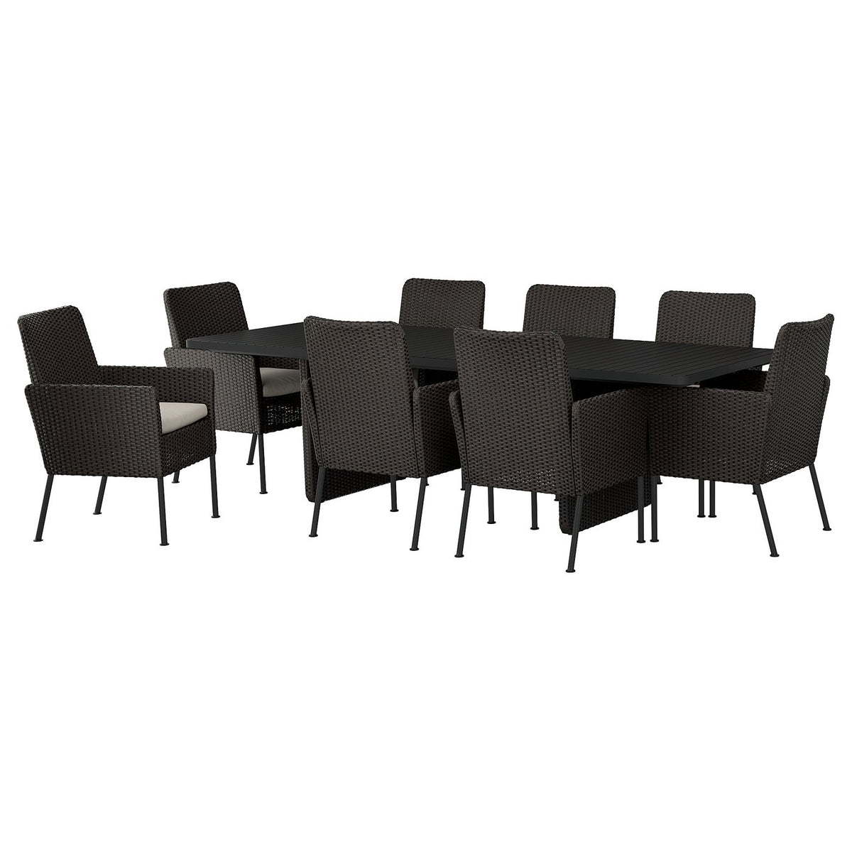 VITTSKÄR table and 8 chairs