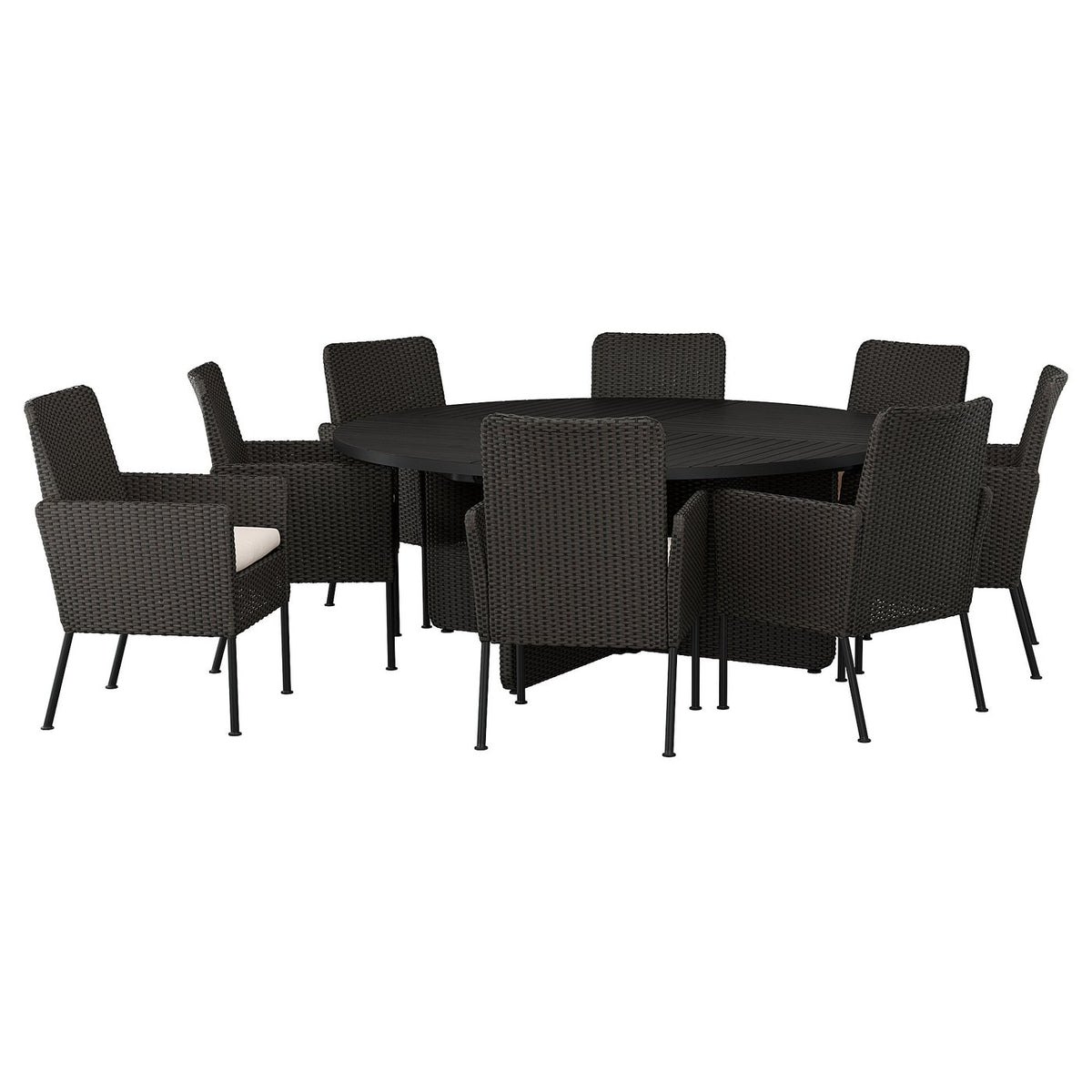 VITTSKÄR table and 8 chairs