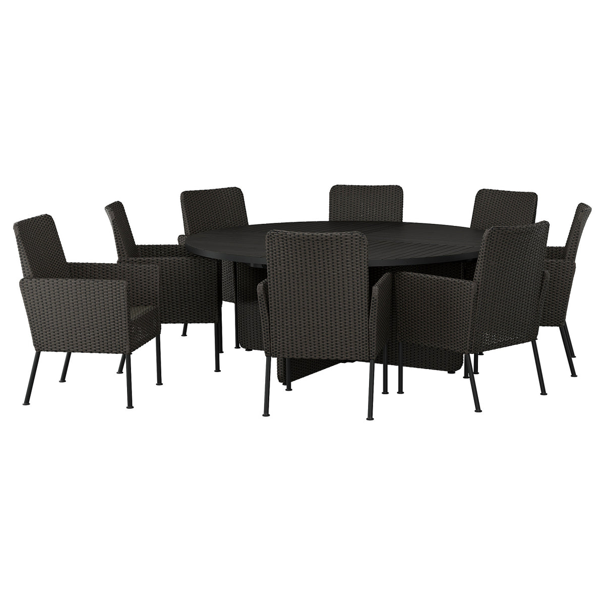 VITTSKÄR table and 8 chairs, 187 cm