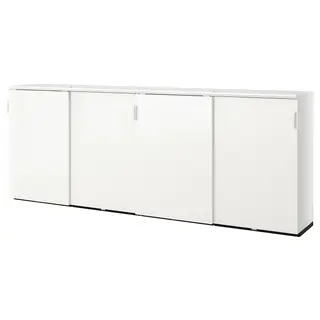 GALANT storage combination w sliding doors, white, 320x120 cm