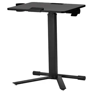 MITTZON laptop table with castors, black, 66x50 cm