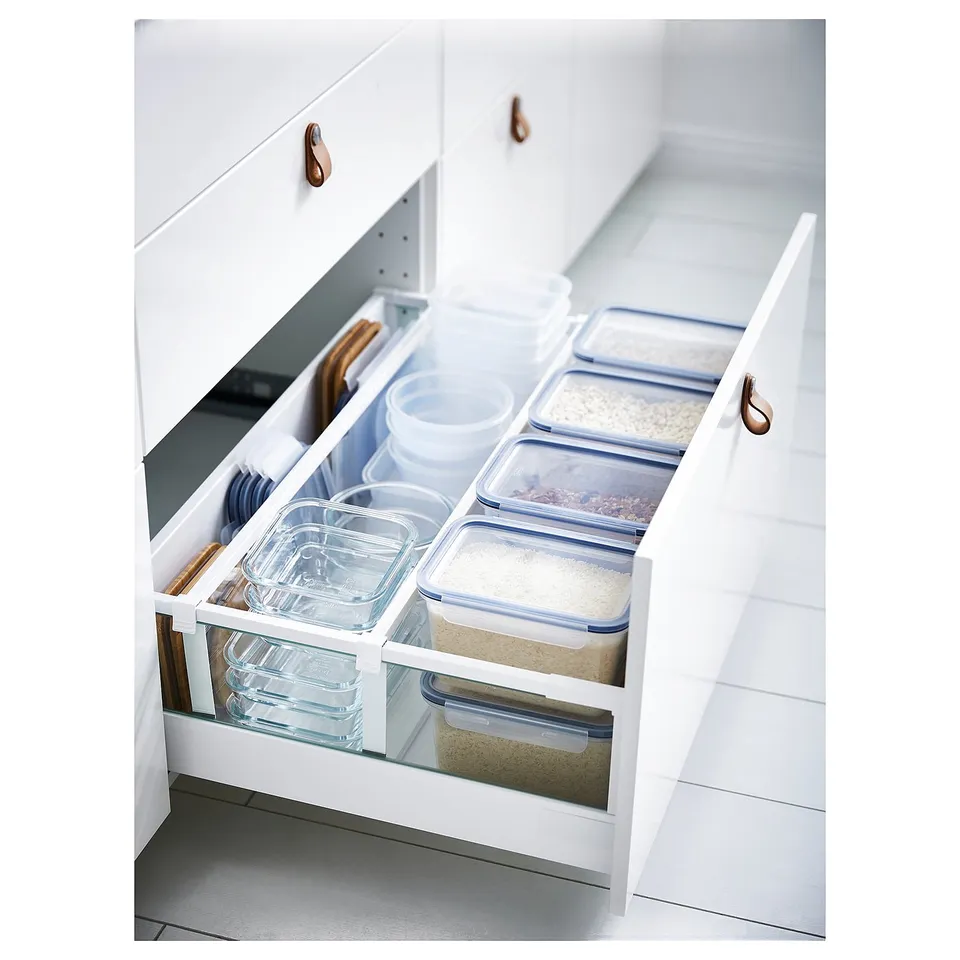 IKEA 365+ Food container with lid, rectangular/plastic, 2.0 l