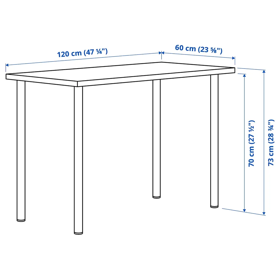 Illustration with measurements for the product: LAGKAPTEN.