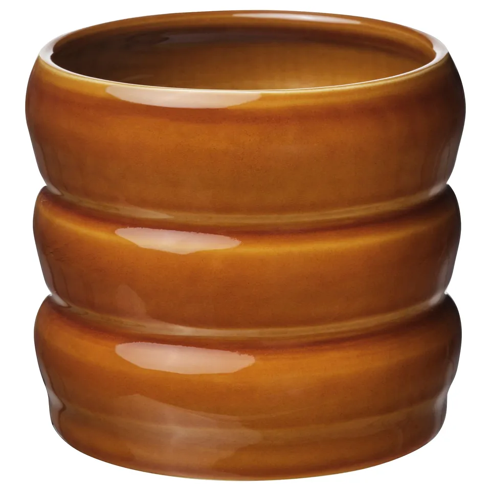 Stacked glazed stoneware pots