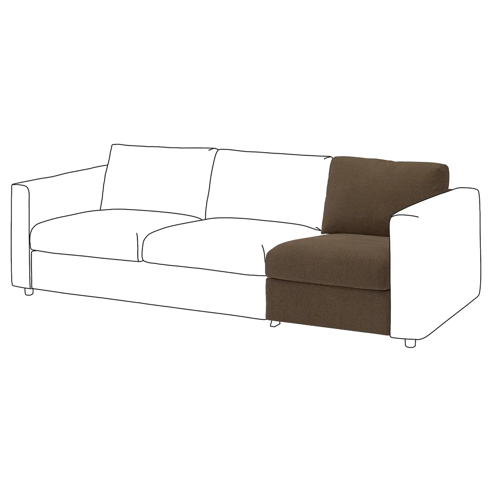 VIMLE 1-seat section, Mosshed dark brown