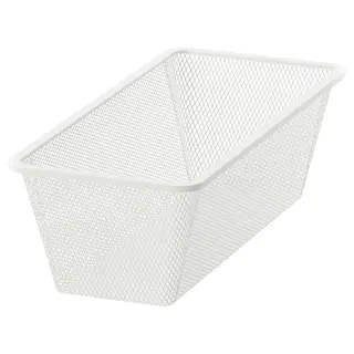 JONAXEL mesh basket, white, 25x51x15 cm