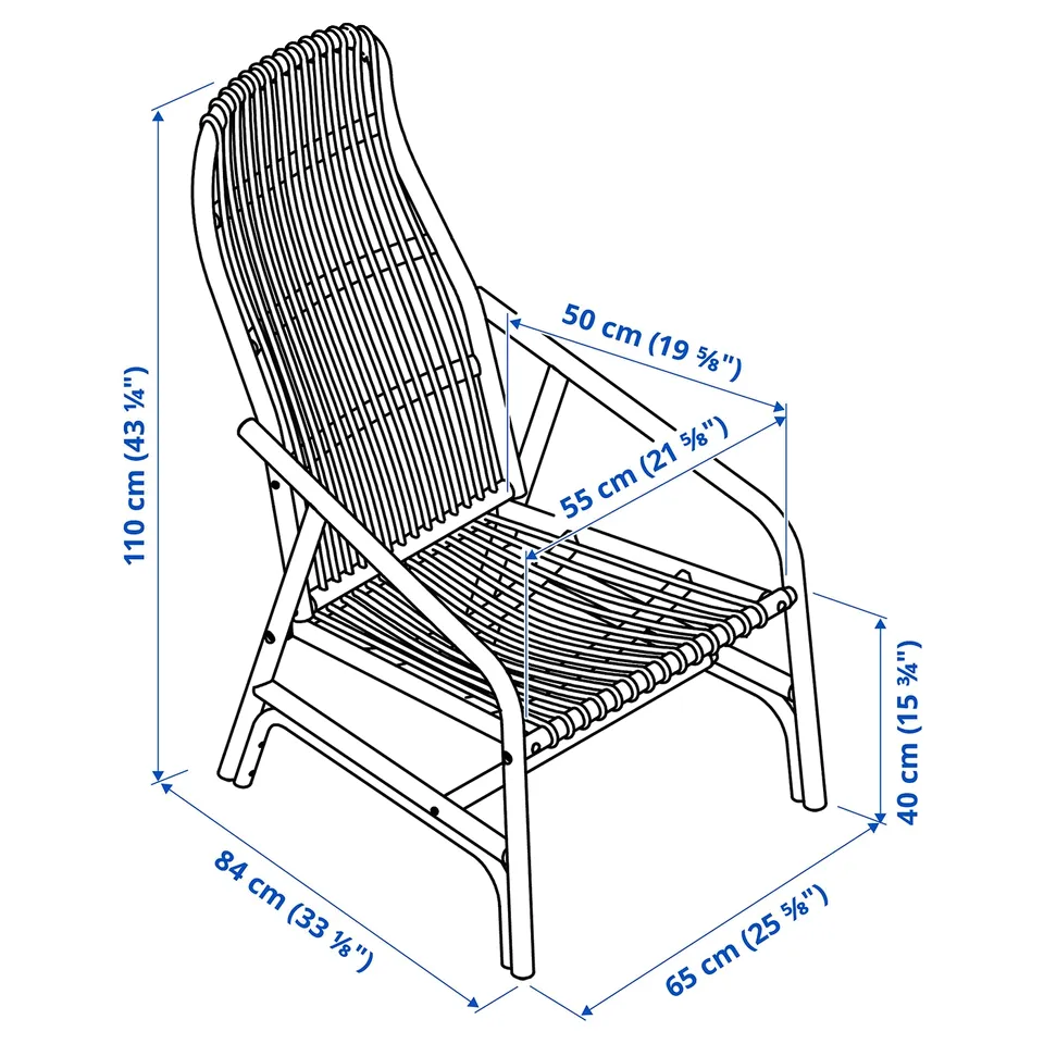 Illustration with measurements for the product: SALNÖ.