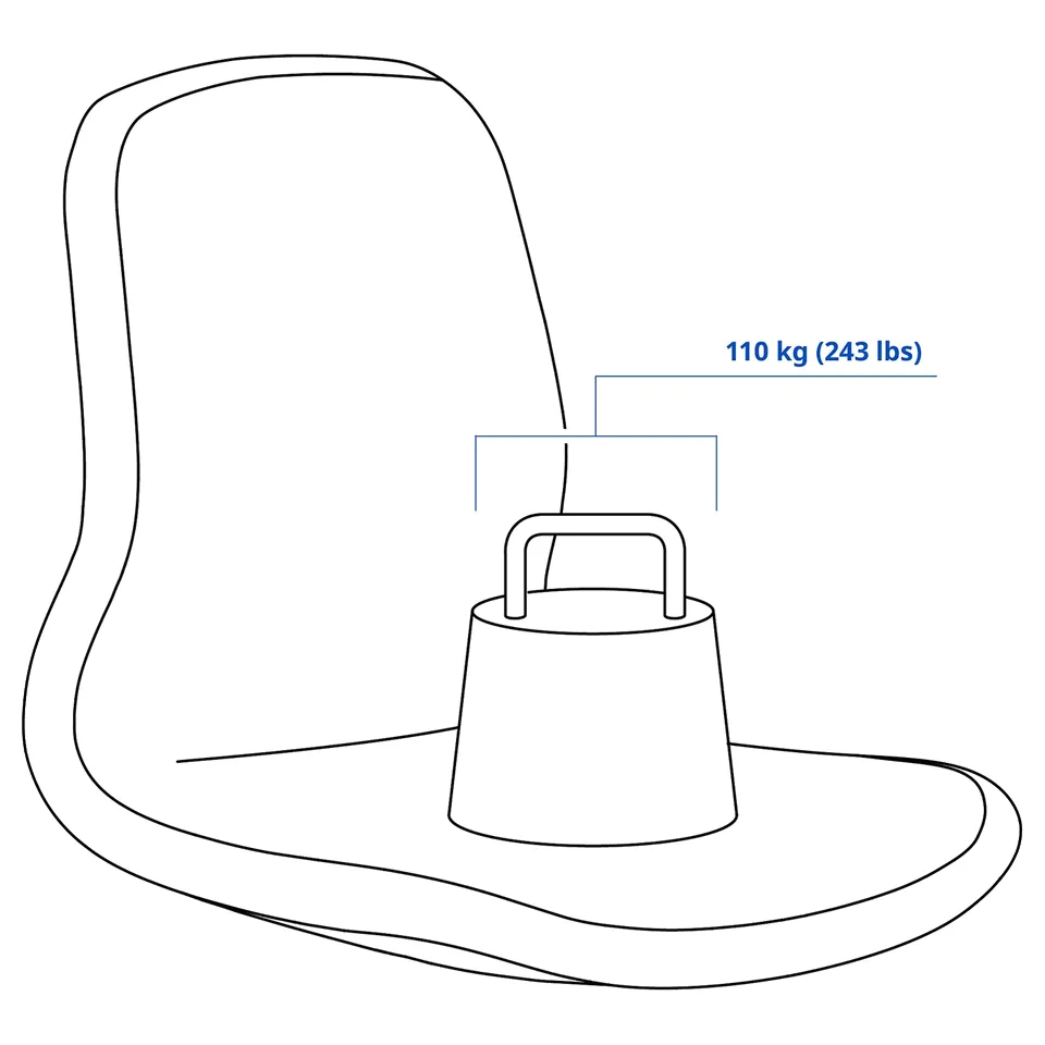 Illustration with measurements for the product: LÅNGFJÄLL.