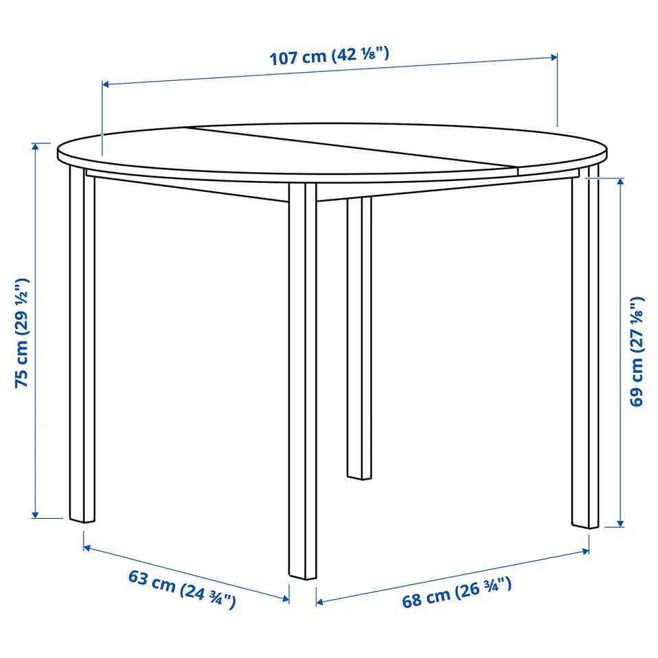 part: VIHALS / VIHALS table and 4 chairs