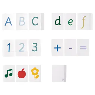 UNDERHÅLLA cards w letters, numbers, signs