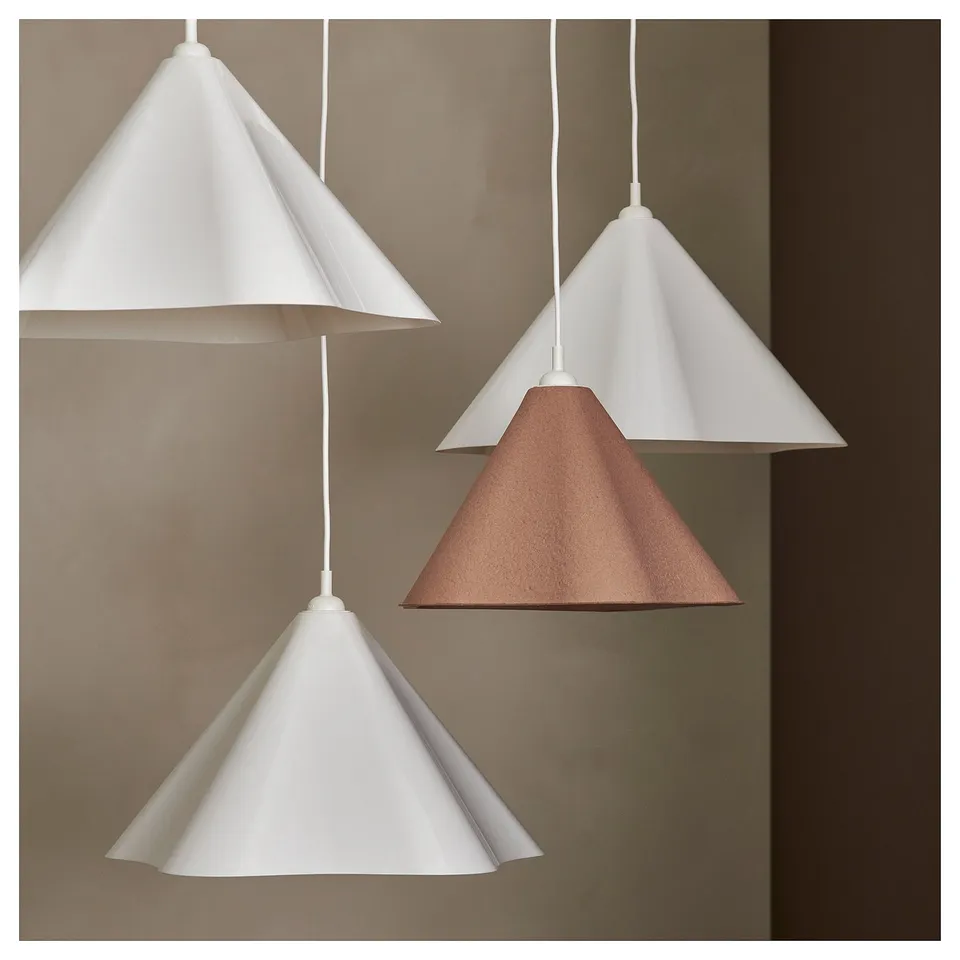 ZEBRASÄV Pendant lamp, white/plastic, 46 cm