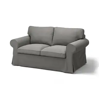 EKTORP cover for 2-seat sofa, Hakebo dark grey
