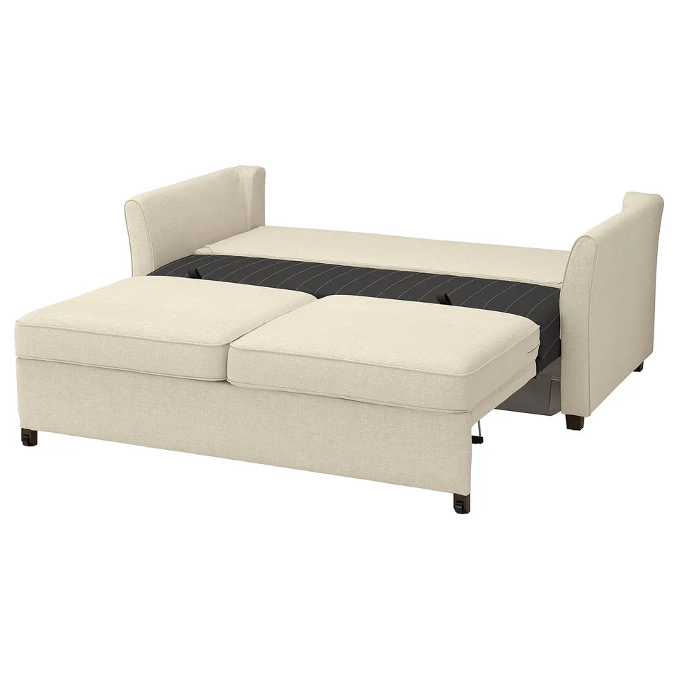 EKHOLMA Cover for 2-seat sofa-bed, Kilanda light beige
