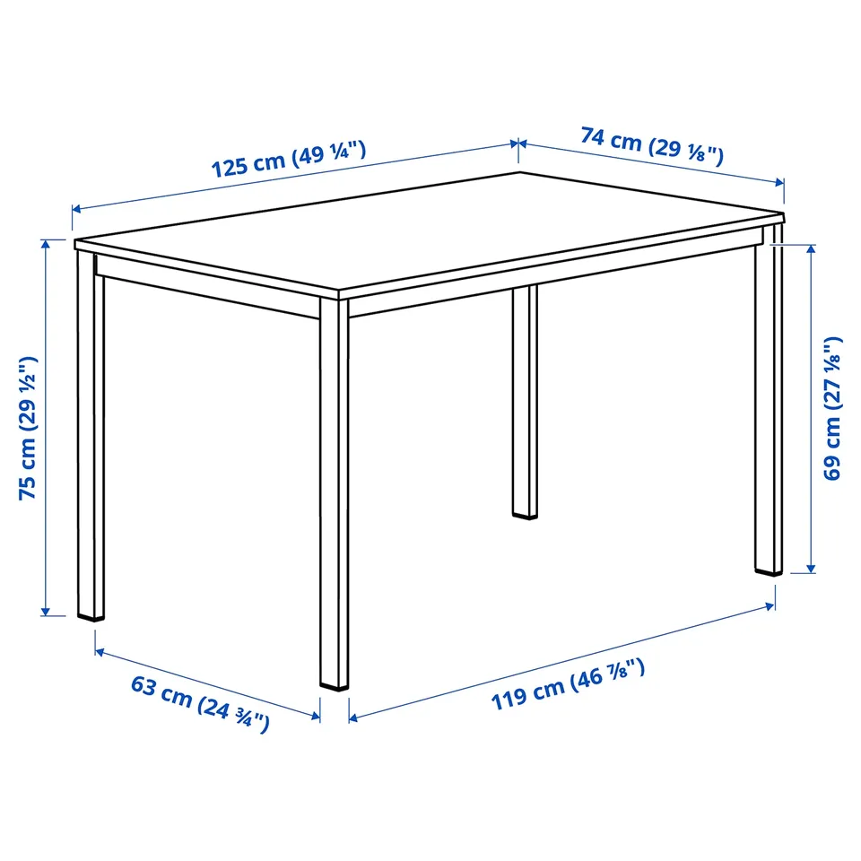 part: VIHALS / VIHALS table and 4 chairs