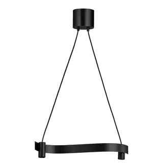 ACKJA pendant lamp, wave shaped/black, 60 cm