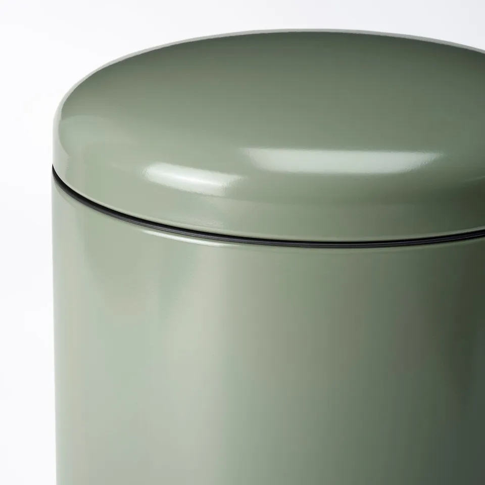 GÅNGSKYFFEL Pedal bin, grey-green, 9 l