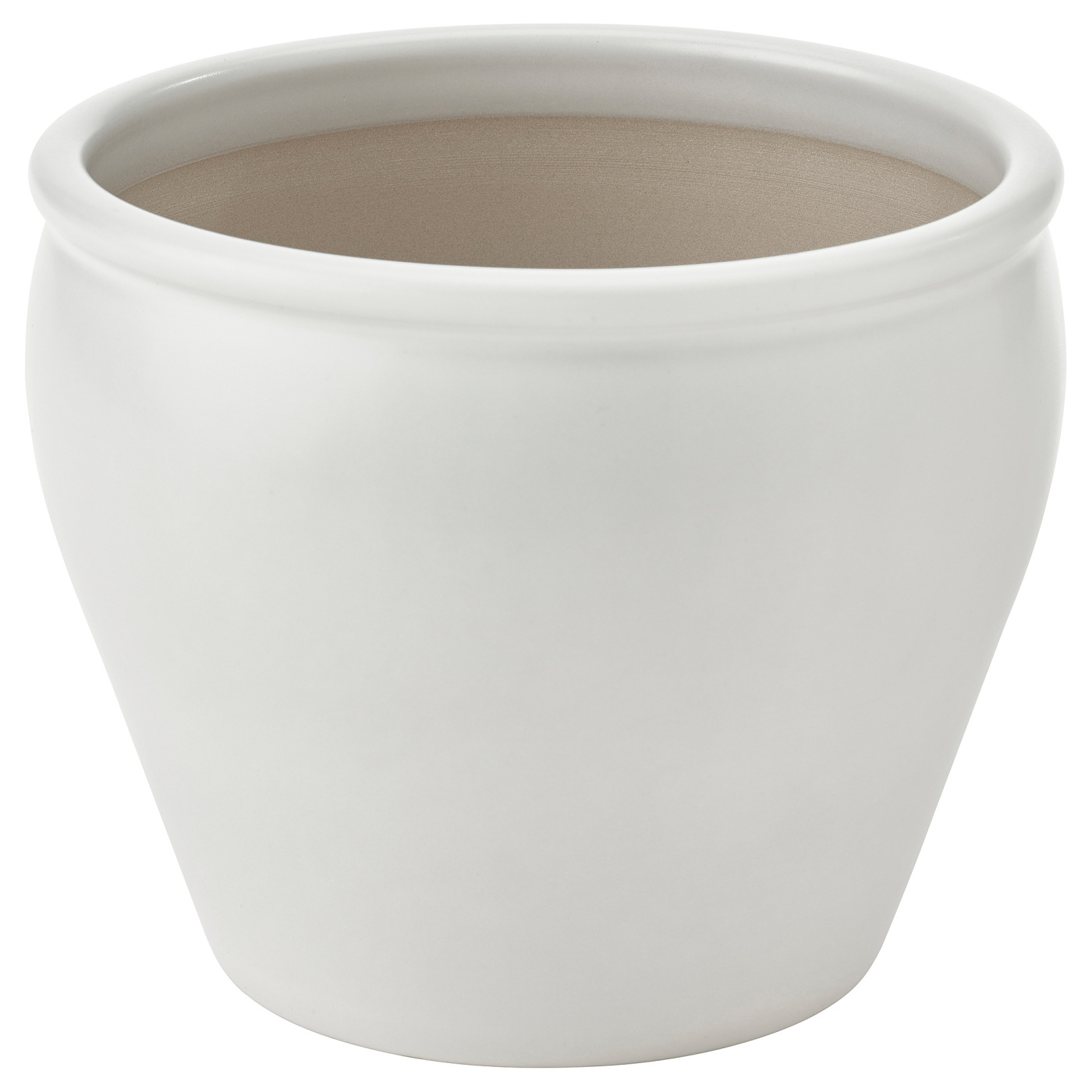 AMBRARÖNN plant pot, in/outdoor/white, Depth 15 x Height 17 cm