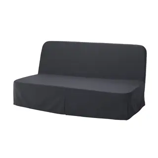 NYHAMN 3-seat sofa-bed, with pocket spring mattress Naggen/dark grey, Width 200 x Depth 97 x Height 90 cm