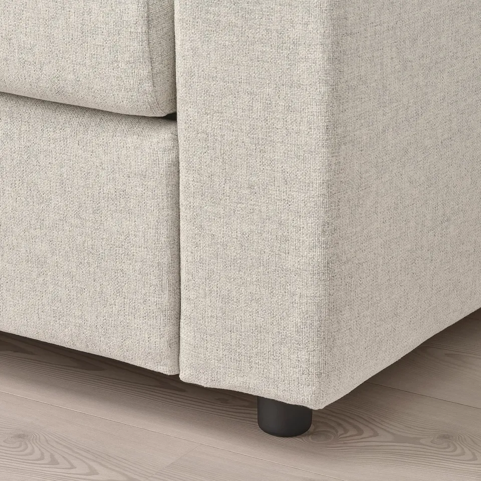 A modern, high-quality sofa with clean lines and comfortable cushions. The fabric appears durable and the sofa is well-crafted with sturdy legs.